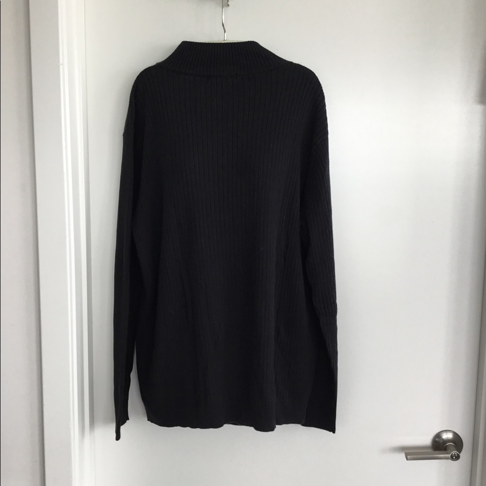 Brandni   Black 3/4  Zip long sleeve  Men’s Sweater Size Large  $40 - Picture 4 of 8